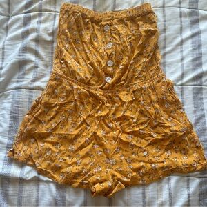 Rue 21 Floral Yellow Women's Romper